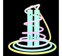 COMLZD Corde à sauter pour enfants, corde à sauter arc-en-ciel lumineuse à DEL pour fitness, 4 modèles 7 couleurs changeantes, longueur réglable de 2,7 m pour femmes, hommes