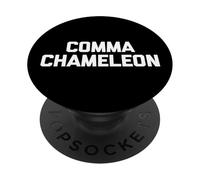 Comma Caméléon - Écrivain amusant - Enseignant anglais - Grammaire PopSockets PopGrip Adhésif