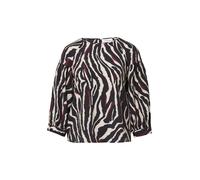 comma casual identity Chemisier beige clair / lie de vin / noir, Taille M