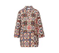 comma casual identity Chemisier bleu clair / orange clair / orange foncé / noir, Taille S