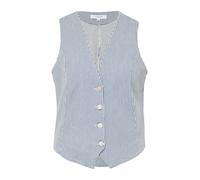 comma casual identity Gilet de costume bleu denim / blanc, Taille 42