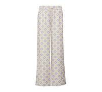 comma casual identity Pantalon crème / bleu / blanc, Taille 48