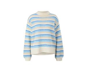comma casual identity Pull-over beige / bleu / bleu clair / blanc, Taille S-M