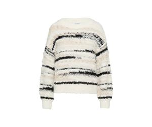 comma casual identity Pull-over noir / blanc cassé, Taille M