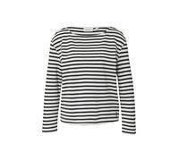 comma casual identity Sweat-shirt noir / blanc naturel, Taille XS