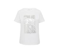 comma casual identity T-shirt argent / blanc, Taille M