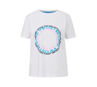 comma casual identity T-shirt azur / rose / noir / blanc, Taille XS