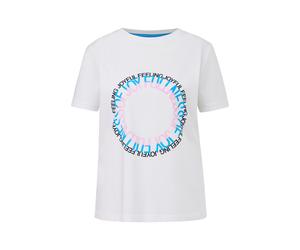 comma casual identity T-shirt azur / rose / noir / blanc, Taille XS