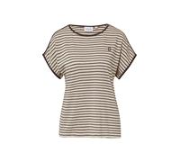 comma casual identity T-shirt marron châtaigne / cappuccino, Taille S