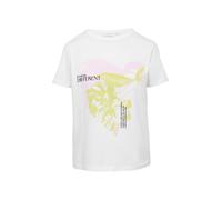 comma casual identity T-shirt moutarde / rose pastel / noir / blanc, Taille XL