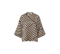 COMMA Chemisier beige / brun foncé, Taille XL