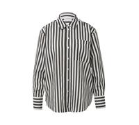 COMMA Chemisier brun foncé / blanc naturel, Taille 4XL