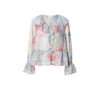 COMMA Chemisier crème / bleu clair / olive / framboise, Taille M