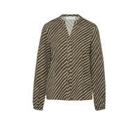 COMMA Chemisier olive / blanc, Taille XXS-XS