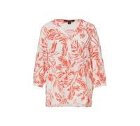 COMMA Chemisier rouge orangé / blanc, Taille 4XL