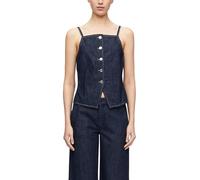 Comma Débardeur en Jean pour Femme (1 pièce), Bleu, 40