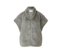 COMMA Gilet en fausse fourrure gris | L