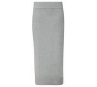 Comma Jupe Fine en Tricot Fin de Longueur midi avec Coutures décoratives, 93w7_Gris chiné, 38