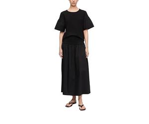 Comma Jupe mi-Longue en Coton smocké pour Femme