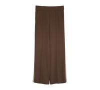 COMMA Pantalon à plis brun foncé / blanc naturel, Taille 40