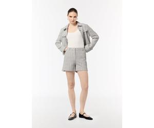 COMMA Pantalon gris clair / noir, Taille 42