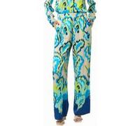 COMMA Pantalon beige / turquoise / bleu foncé / citron vert, Taille 50