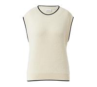 COMMA Pull-over crème / noir, Taille XXXL