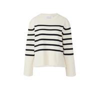 COMMA Pull-over noir / blanc cassé, Taille M