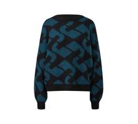 COMMA Pull-over pétrole / noir, Taille S