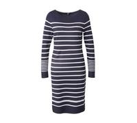 COMMA Robes en maille marine / blanc, Taille L