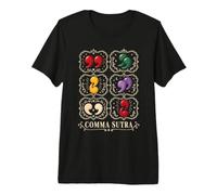 Comma Sutra Grammaire Ponctuation Anglais Professeur Drôle T-Shirt Haut de Gamme