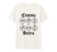 Comma Sutra Grammaire Ponctuation Anglais Professeur Drôle T-Shirt Haut de Gamme