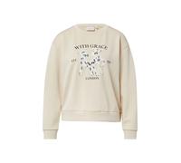 COMMA Sweat-shirt beige / noir / blanc naturel, Taille L