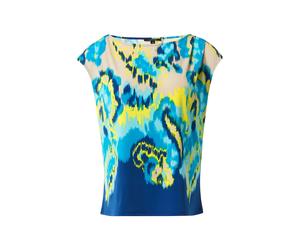 COMMA T-shirt beige / bleu ciel / jaune / citron vert, Taille S