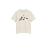 COMMA T-shirt beige clair / noir, Taille M