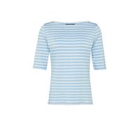 COMMA T-shirt bleu clair / blanc, Taille XXXL