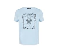 COMMA T-shirt bleu clair / noir, Taille M