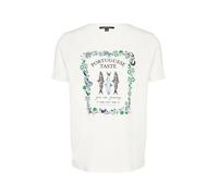 COMMA T-shirt bleu clair / vert / noir / blanc, Taille M