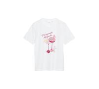 COMMA T-shirt citron / rose / lie de vin / blanc, Taille S