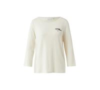 COMMA T-shirt crème / noir, Taille S