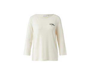 COMMA T-shirt crème / noir, Taille XXXL