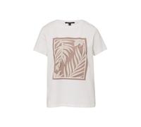 COMMA T-shirt écru / marron / blanc, Taille XS