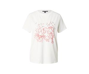 COMMA T-shirt or rose / rouge clair / blanc, Taille S
