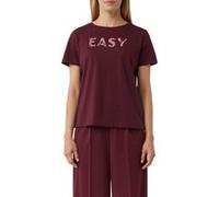 Comma T-shirts Burgundy Taille: 38 | Évasés pantalons Outlet | Femme | Marron
