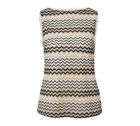 COMMA Tops en tricot crème / camel / noir, Taille M