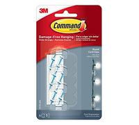 Command 17017CLR Clip de cordon rond, plastique, transparent