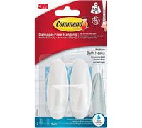 Command 17081B Crochet de designer de salle de bain moyen 1,3kg 2pk WI1183 (taille unique) (Une couleur)