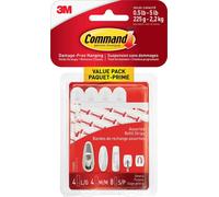 Command 17200 Bandes adhésives assorties et bandes de recharge WI2680 (Taille unique) (Une seule couleur)