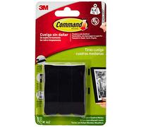 Command 17201BLK Lot de 4 bandes adhésives pour tableaux Moyen couleur Noir