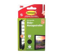 Command 17217BLK-4-DE - Lot de 4 x 2 bandes adhésives extra larges (8 bandes) - Fixation noire sans perçage - Pour cadres photos, miroirs et autres décorations - XL